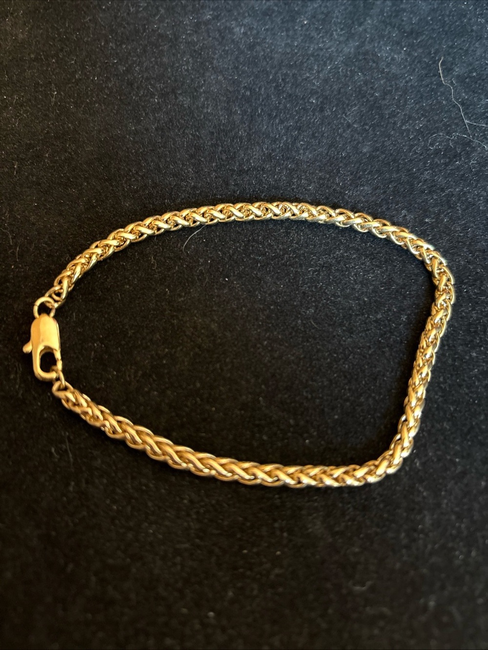 Classic Gold tone  Braided Women's Bracelet with Lobster Clasp 9”